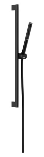 Hansgrohe Pulsify S 100 dusjsett, vannbesparende, matt sort Hansgrohe Pulsify S 100 dusjsett, vannbesparende, matt sort