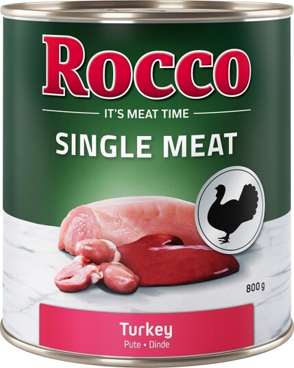 Rocco Single Meat Våtfôr Kalkun 12x800g