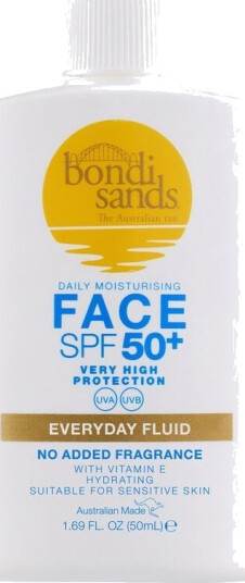 Bondi Sands SPF50+ Uparfymert Ansiktslotion 50ml - Bredspektret UV-beskyttelse