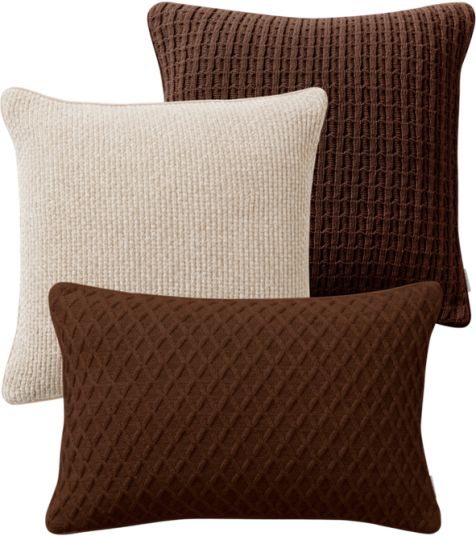 Mila putetrekk 3-pakning Brun 50X50