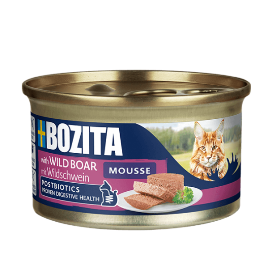 Bozita Mousse Villsvin 85 g Våtfôr for Katt med Helse og Pels Fordeler
