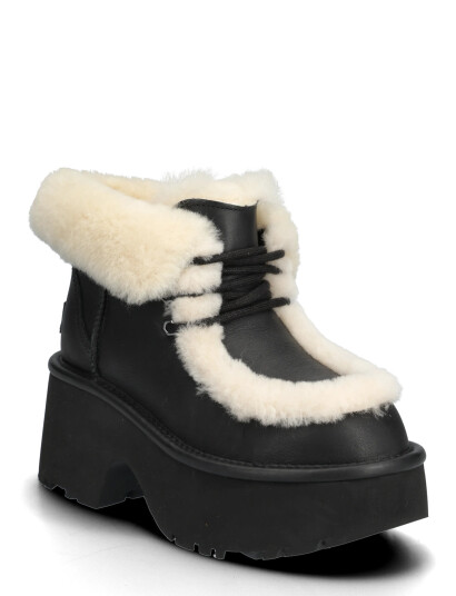 UGG W New Heights Lace Up Lthr - Black - 38.5 UGG W New Heights Lace Up Lthr - Black - 38.5
