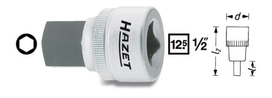 Hazet 985-17, 1 Stykker, 25,4 / 2 Mm (1 / 2"), Stål, 4,2 Cm, 112 G Hazet 985-17, 1 Stykker, 25,4 / 2 Mm (1 / 2"), Stål, 4,2 Cm, 112 G