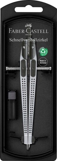 Faber Castell Quick Set Compass Grip silver