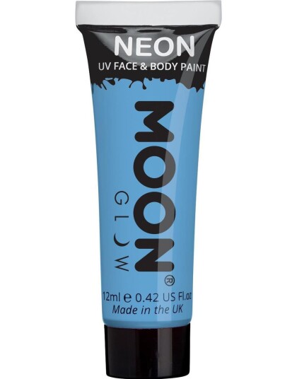 Blå Pastell Neon UV/Blacklight Ansiktog Kroppsmaling 12 ml