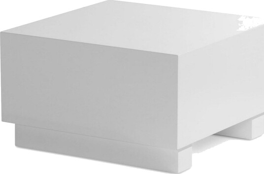 Sofabord Wohnling MONOBLOC moderne look, 60x60x35 cm, løperben Hvit - Hvit