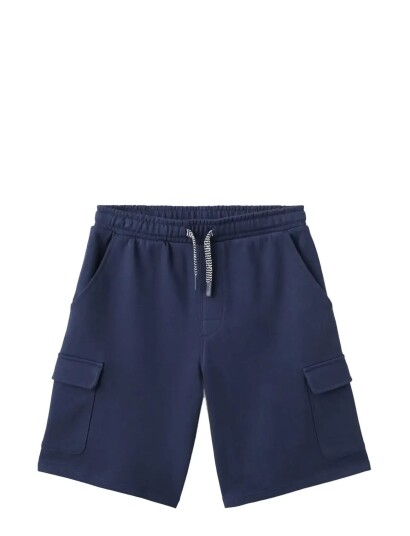 Mango Drawstring Cargo Bermuda Shorts Navy 7 8 Mango Drawstring Cargo Bermuda Shorts Navy 7 8