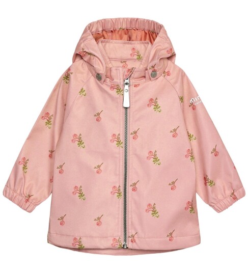 Minymo Softshell Jacket Aop Pink 116 Minymo Softshell Jacket Aop Pink 116