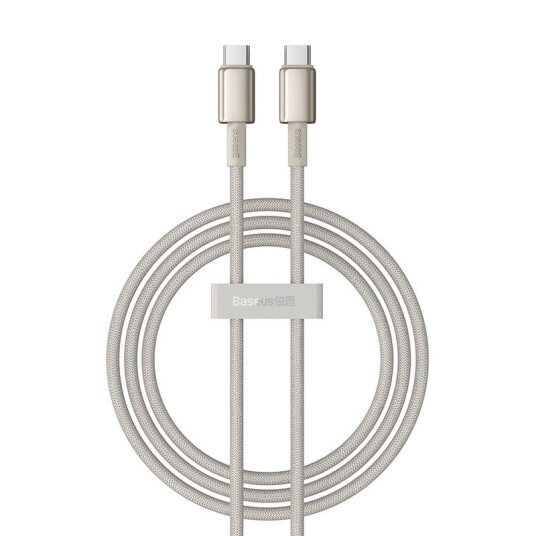 Baseus Kabel USB-C til USB-C Tungsten Gold 100w 1m Baseus Kabel USB-C til USB-C Tungsten Gold 100w 1m