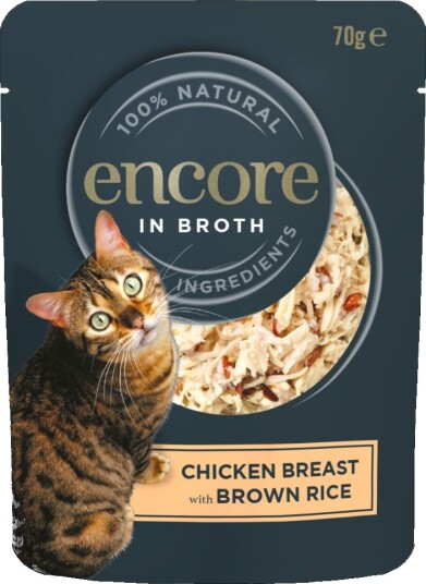 Encore Våtfôr Cat Pouch Med Brun Ris Kylling 16 X 70 G Encore Våtfôr Cat Pouch Med Brun Ris Kylling 16 X 70 G