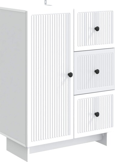 Serviesskap med skuff Hvit 66 x 34,5 x 90 cm Konstruert tre Serviesskap med skuff Hvit 66 x 34,5 x 90 cm Konstruert tre