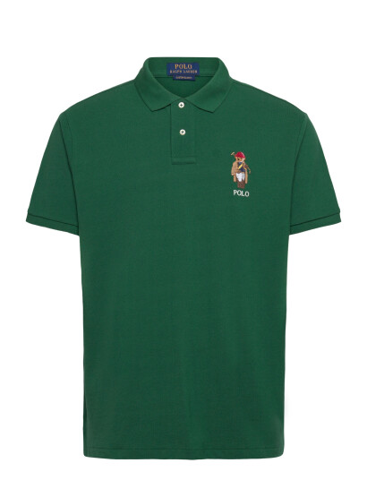 Polo Ralph Lauren Custom Slim Fit Polo Bear Mesh Polo Green S