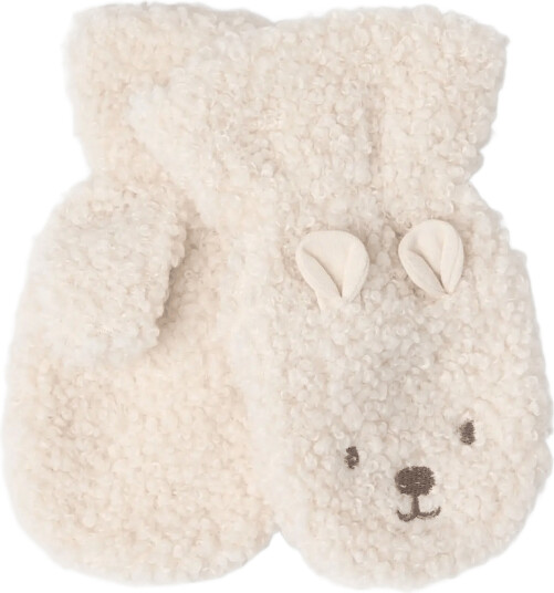 Lindex Mittens In Pile - Cream - 0-6