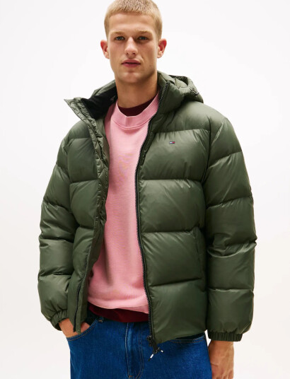 Tommy Jeans Tjm Essential Down Jacket Ext - Khaki green - XXXL Tommy Jeans Tjm Essential Down Jacket Ext - Khaki green - XXXL