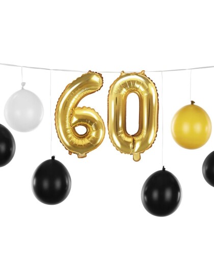 Multibruk 60 ÅR Ballonggirlander med 12 Ballonger Multibruk 60 ÅR Ballonggirlander med 12 Ballonger