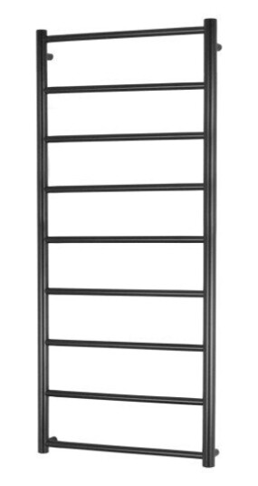 Kriss Polaris håndkletørker t/Sentral-/Fjernvarme 1250x600 mm, sort