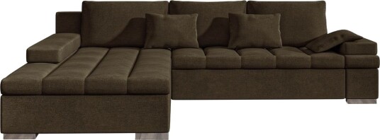 Naoma Sofa med Sjeselong 3 seter Brun