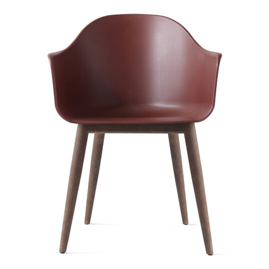 Audo Copenhagen Harbour Chair Wood Base Burned Red/Dark Oak