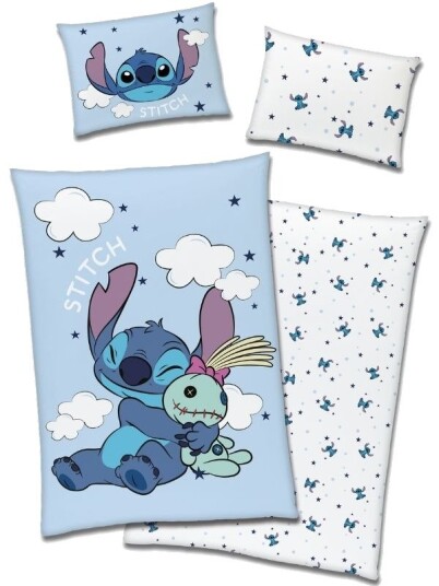 Disney Lilo & Stitch Clouds Sengesett 140 X 200cm 100% Bomull