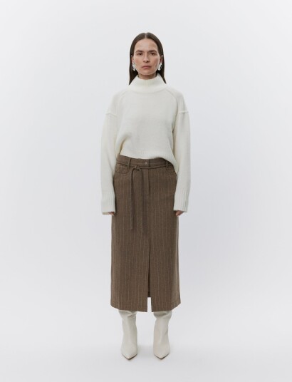 Day Birger et Mikkelsen Jody Graphic Wool Stripe Brown 40