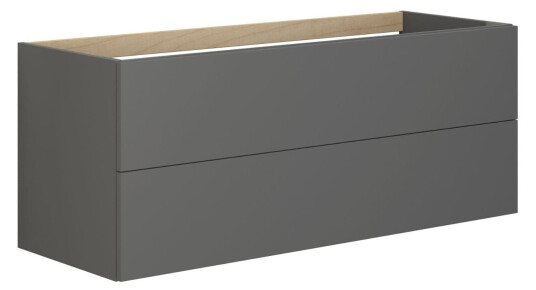 Dansani Inzo Underskap m/2 skuffer 120x44x48 cm Uten grep Grå Matt
