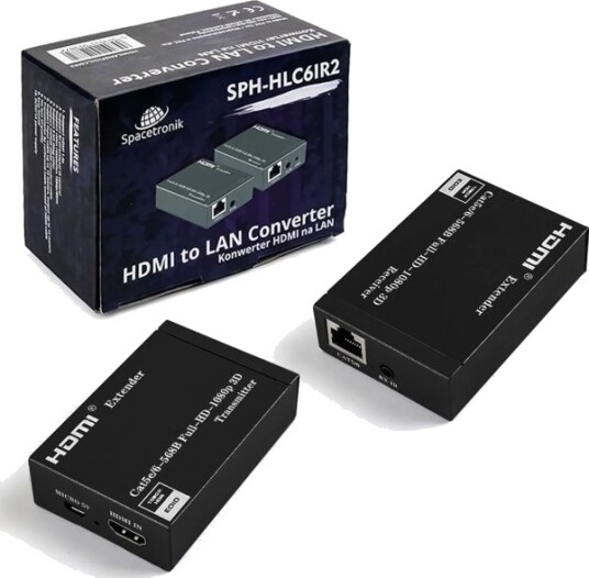 Spacetronik Sph Hlc6ir2 Hdmi Til Lan Omformer