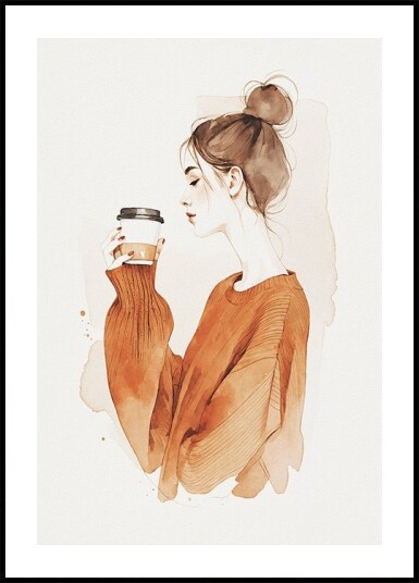 Coffee On the Go Plakat Plakat / 50x70cm
