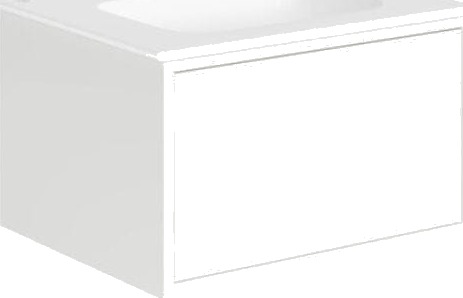 Gustavsberg Ducentic Servantskap med Porselenservant Hvit / 60cm 1 Hull for Kran