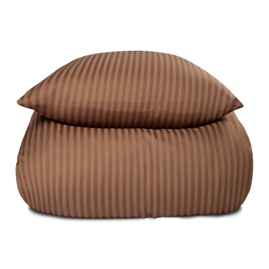 Borg Living Sengetøy i 100% bomullssateng - King Size sengesett 240x220 cm - Oker ensfarget sengetøy -