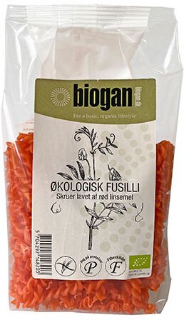 Biogan Fusilli m. Linser Øko - 250 g Biogan Fusilli m. Linser Øko - 250 g