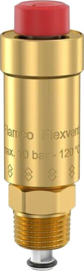 Flamco Flexvent Automatisk Luftepotte 1/2" med Lukkeventil for Hydrauliske Systemer Flamco Flexvent Automatisk Luftepotte 1/2" med Lukkeventil for Hydrauliske Systemer