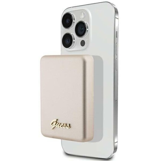 Guess Induksjons Powerbank 15W 5000mAh Gull med MagSafe Guess Induksjons Powerbank 15W 5000mAh Gull med MagSafe