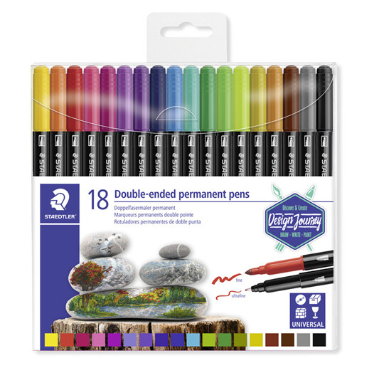 Staedtler Double-ended perm. pens 18 pcs