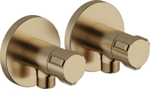 Damixa Stopventil 1/2 X 3/8" Nippel 2 Stk. Borstet Bronse Bronze
