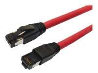 MicroConnect - Koblingskabel - RJ-45 (hann) til RJ-45 (hann) - 5 m - S/FTP - CAT 8.1 - halogenfri, uten hindringer - rød