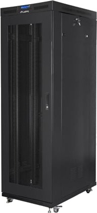 Lanberg Ff01 Series Rack Skap 800 X 1000 Flat Pack With Glass Door Lcd