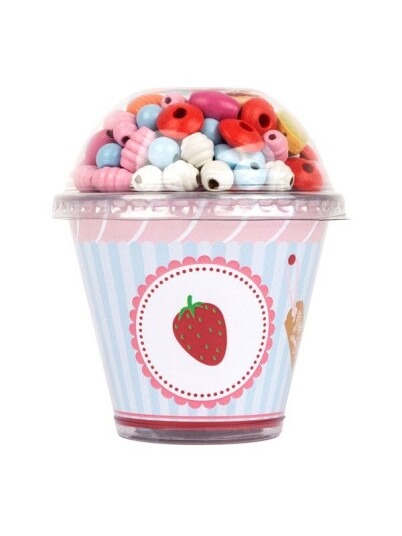 Small Foot  Wooden Beads Jewelry Making Cupcake