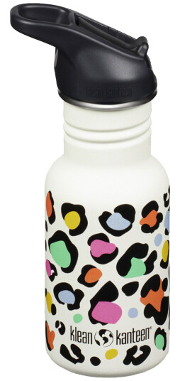 Klean Kanteen Kid Classic Narrow Flip drikkeflaske 355 ml, leopard print