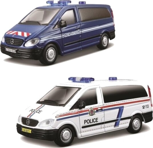 Bburago Mercedes Vito Police Forskjellige Typer 1:50 275913 Bburago Mercedes Vito Police Forskjellige Typer 1:50 275913