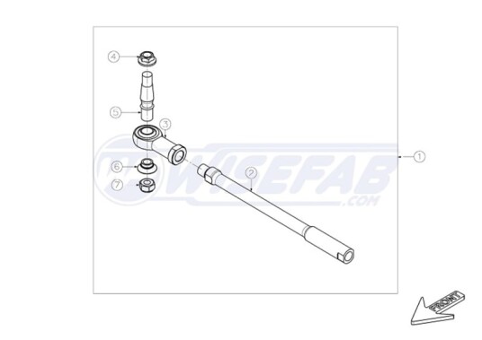Wisefab Front Tierod Assembly WF036_600A Wisefab Front Tierod Assembly WF036_600A