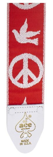 D'Andrea Ace 2" Vintage Reissue Strap Peace - DoveRed