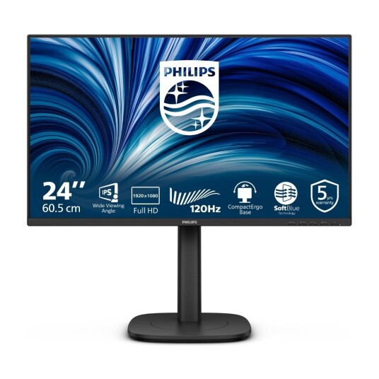 Philips 24B2N3200J 24" IPS Full HD Skjerm 120Hz Sort Philips 24B2N3200J 24" IPS Full HD Skjerm 120Hz Sort