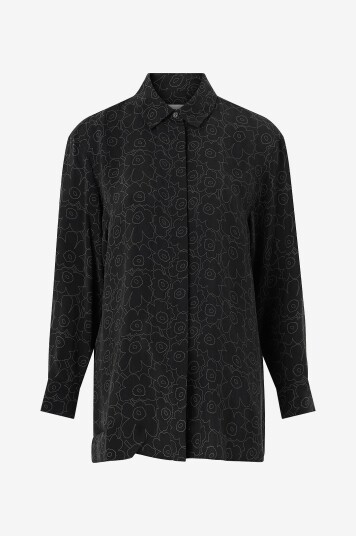 Marimekko - Runsas Piirto Unikko - Svart Marimekko - Runsas Piirto Unikko - Svart