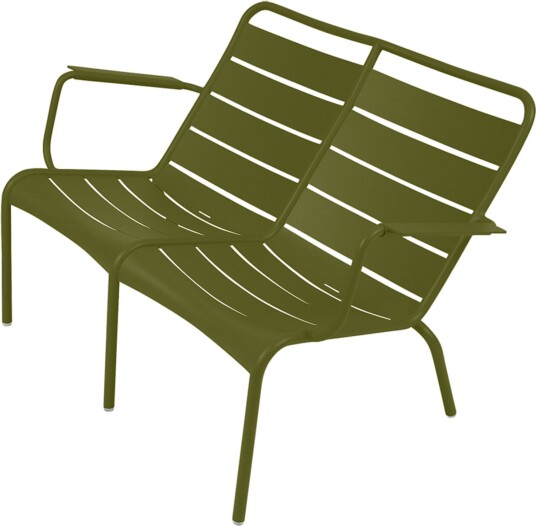 Fermob   Luxembourg Duo Low Armchair Pesto   Utendørs Lenestoler   Frédéric Sofia   Metall