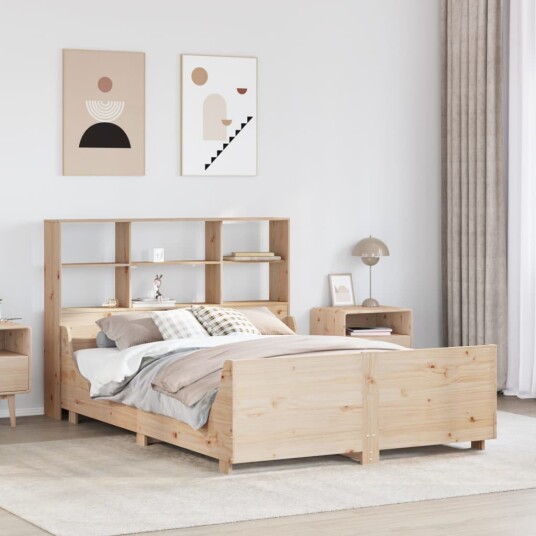 Seng med bokhylle uten madrass 120x200 cm heltre 8721158625960