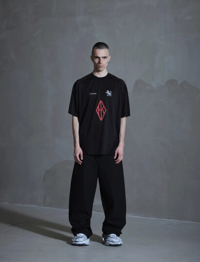 Han Kjøbenhavn Diamond Football Tee Black M Han Kjøbenhavn Diamond Football Tee Black M