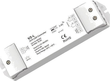 Skydance V2 L Kontroller Mottaker 12 36V Dc 2X8a