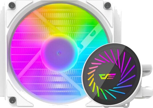 Aigo Darkflash DCS120 CPU Vannkjøler til Intel og AMD ARGB 120mm Hvit