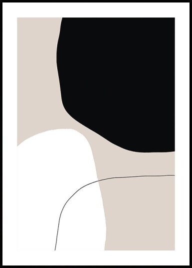Monochrome Shapes Poster Plakat / 30x40cm