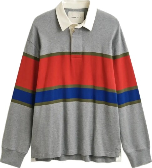 Gant Blocked Stripe Heavy Rugger Grey XXL